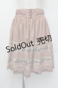 axes femme / アンティークメッセージスカート  アワピンク S-26-01-04-058-AX-SK-HR-ZS