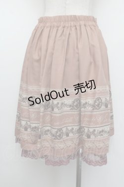 画像3: axes femme / アンティークメッセージスカート  アワピンク S-26-01-04-058-AX-SK-HR-ZS