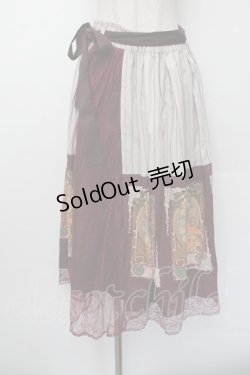 画像1: axes femme / ミュシャ パネル柄スカート M パープル S-26-01-04-059-AX-SK-TK-ZS