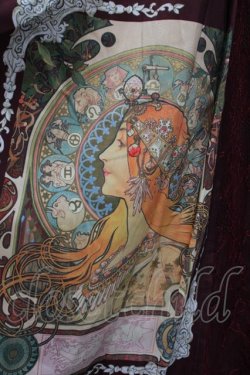 画像3: axes femme / ミュシャ パネル柄スカート M パープル S-26-01-04-059-AX-SK-TK-ZS