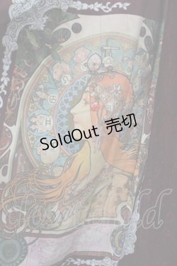 画像3: axes femme / ミュシャ パネル柄スカート M パープル S-26-01-04-059-AX-SK-TK-ZS