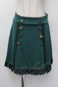 axes femme / フロントボタンスカート  グリーン S-26-01-04-060-AX-SK-HR-ZS