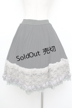 画像3: axes femme / 裾お花ミドル丈スカート  黒 S-26-01-04-062-AX-SK-HR-ZS