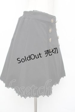 画像3: axes femme / フロントボタンスカート  黒 S-26-01-04-063-AX-SK-HR-ZS