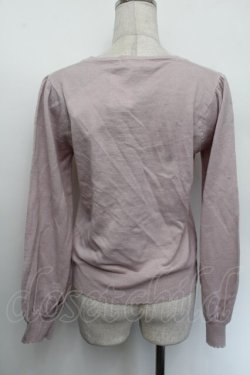 画像3: axes femme POETIQUE / ラビットカメオ刺繍カーディガン  ピンク S-26-01-04-007-AX-TO-AS-ZS