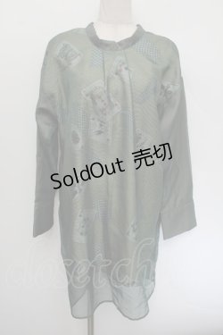 画像1: LOLITA / トランプ柄ブラウス F グリーン S-26-01-04-008-LO-TO-TK-ZS