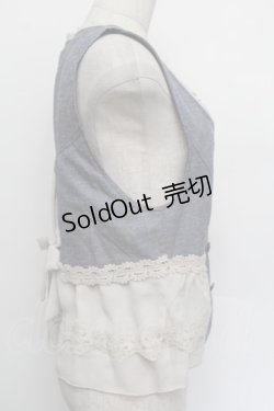 画像5: axes femme / 裾レースベスト  ブルー S-26-01-04-011-AX-BL-HR-ZS