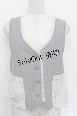 画像1: axes femme / バックレース使いベスト  ブルー S-26-01-04-012-AX-TO-HR-ZS