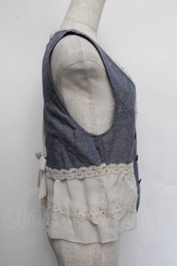 画像2: axes femme / バックレース使いベスト  ブルー S-26-01-04-012-AX-TO-HR-ZS