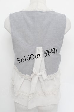 画像3: axes femme / バックレース使いベスト  ブルー S-26-01-04-012-AX-TO-HR-ZS