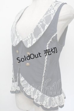 画像3: axes femme / チェーン使いクラシカルベスト  紺 S-26-01-04-013-AX-TO-HR-ZS