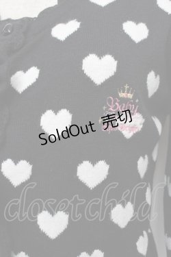 画像2: BABY,THE STARS SHINE BRIGHT / ハートジャガードカーディガン  黒 S-26-01-04-017-BA-TO-AS-ZS