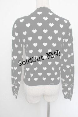 画像4: BABY,THE STARS SHINE BRIGHT / ハートジャガードカーディガン  黒 S-26-01-04-017-BA-TO-AS-ZS