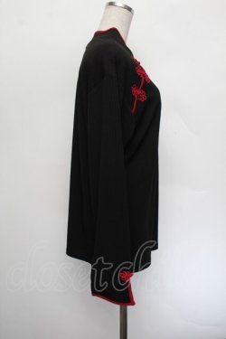 画像2: axes femme / チャイナ釦マオカラープルオーバー F 黒 S-26-01-04-019-AX-TO-TK-ZS