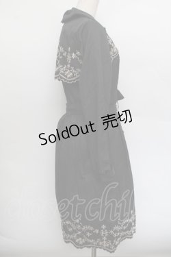 画像2: axes femme / 刺繍入りトレンチコート  黒 S-26-01-04-020-AX-CO-HR-ZS