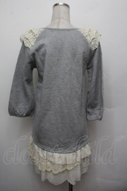 画像2: axes femme / ラインストーンチュニック  グレーｘキナリ S-26-01-04-003-AX-OP-HR-ZS