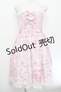 Angelic Pretty / Happy Cakesシャーリングジャンパースカート  ピンク S-26-01-04-026-AP-OP-AS-ZS