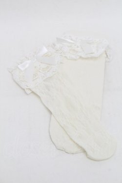 画像1: m petit by misako / AMCSレーシーリボンレース  濃白 S-26-01-08-001-LO-ZA-TK-ZS