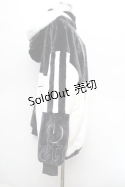 画像3: NOEMIE / ねこ耳ユニセックスファーブルゾン  黒ｘ白 S-26-01-08-032-LO-CO-HR-ZS