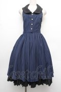 ATELIER PIERROT / ストライプベストワンピース  紺 S-26-01-08-039-EL-OP-AS-ZS