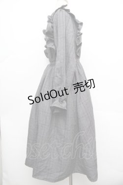 画像2: m petit by misako / CHKフリルOPナガ ワンピース M グレー S-26-01-08-040-LO-OP-HR-ZS