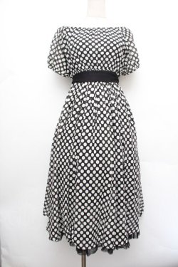 画像1: PINK HOUSE / ドットワンピース  黒ｘ白 S-26-01-08-044-LO-OP-AS-ZS