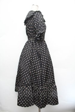 画像2: m petit by misako / 梨地水玉半袖ワンピース S 黒 S-26-01-08-045-LO-OP-HR-ZS