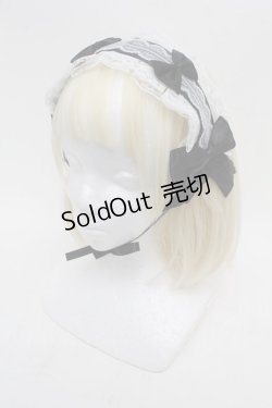 画像1: LOLITA / ヘッドドレス  黒×白 S-26-01-08-006-LO-ZA-TK-ZS