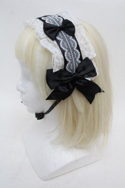 画像2: LOLITA / ヘッドドレス  黒×白 S-26-01-08-006-LO-ZA-TK-ZS