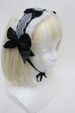 画像3: LOLITA / ヘッドドレス  黒×白 S-26-01-08-006-LO-ZA-TK-ZS
