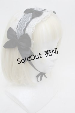 画像3: LOLITA / ヘッドドレス  黒×白 S-26-01-08-006-LO-ZA-TK-ZS