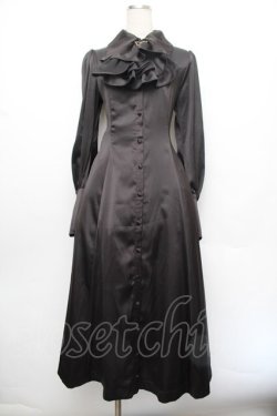 画像1: ATELIER PIERROT / 後ろレースアップワンピース  黒 S-26-01-08-052-EL-OP-AS-ZS