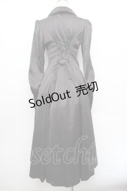 画像3: ATELIER PIERROT / 後ろレースアップワンピース  黒 S-26-01-08-052-EL-OP-AS-ZS