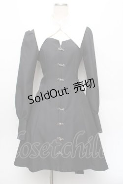 画像1: ATELIER BOZ / クラリッサワンピース  黒ｘ白 S-26-01-08-053-EL-OP-AS-ZS