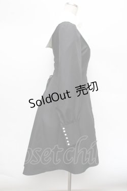 画像2: ATELIER BOZ / クラリッサワンピース  黒ｘ白 S-26-01-08-053-EL-OP-AS-ZS