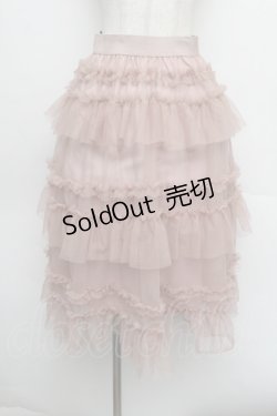画像1: FLC / 星名桜子 チュールスカート  ピンク S-26-01-08-054-LO-SK-AS-ZS