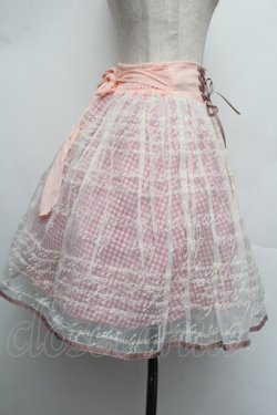 画像2: axes femme POETIQUE / メッセージ刺繍スカート  ピンク S-26-01-08-055-AX-SK-AS-ZS