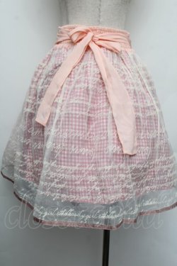 画像3: axes femme POETIQUE / メッセージ刺繍スカート  ピンク S-26-01-08-055-AX-SK-AS-ZS