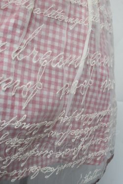 画像4: axes femme POETIQUE / メッセージ刺繍スカート  ピンク S-26-01-08-055-AX-SK-AS-ZS