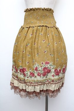 画像3: axes femme / 花柄パネルハイウエストスカート  カラシ S-26-01-08-056-AX-SK-HR-ZS