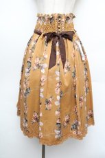 画像1: axes femme / 花柄ミディ丈スカート  カラシ S-26-01-08-057-AX-SK-HR-ZS (1)