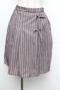 axes femme POETIQUE / ストライプリボンスカート  ワイン S-26-01-08-058-AX-SK-AS-ZS