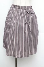 画像1: axes femme POETIQUE / ストライプリボンスカート  ワインS-26-01-08-058-AX-SK-AS-ZH (1)
