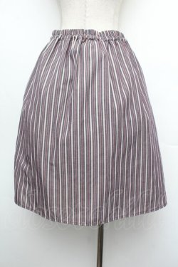 画像3: axes femme POETIQUE / ストライプリボンスカート  ワイン S-26-01-08-058-AX-SK-AS-ZS