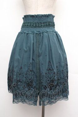 画像3: axes femme / ハイウエスト刺繍スカート  グリーン S-26-01-08-061-AX-SK-HR-ZS