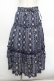 画像1: axes femme / 花柄ロングスカート  紺 S-26-01-08-063-AX-SK-HR-ZS (1)