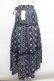 画像2: axes femme / 花柄ロングスカート  紺 S-26-01-08-063-AX-SK-HR-ZS (2)