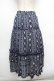 画像3: axes femme / 花柄ロングスカート  紺 S-26-01-08-063-AX-SK-HR-ZS (3)