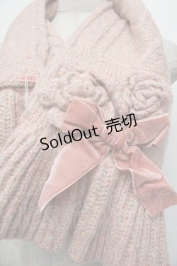 画像2: PINK HOUSE / ニットモチーフマフラー  ピンク S-26-01-08-008-LO-ZA-HR-ZS