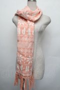 PINK HOUSE / ロゴノルディックニットマフラー  ピンク S-26-01-08-009-LO-ZA-HR-ZS